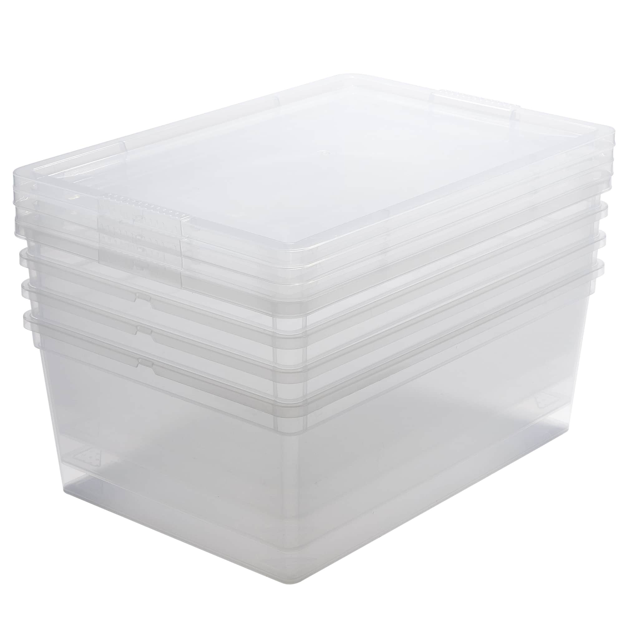 Simplify Clear Stackable Storage Bins with Lids, 4ct.